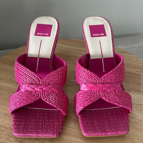 Dolce Vita Woven Heeled Mules - Nitro - Picture 3 of 8